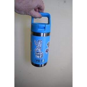 YETI Rambler Jr. 12 oz Kids Water Bottle LIGHT BLUE Lid Straw BPA Free Stainless